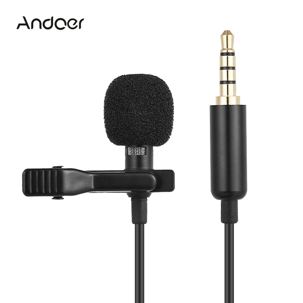 Mejor Compra Andoer-Micrófono de solapa con Clip EY-510A para iPhone, iPad, Android, Mini, portátil, manos libres, para cámara DSLR, ordenador glLqgOX9O