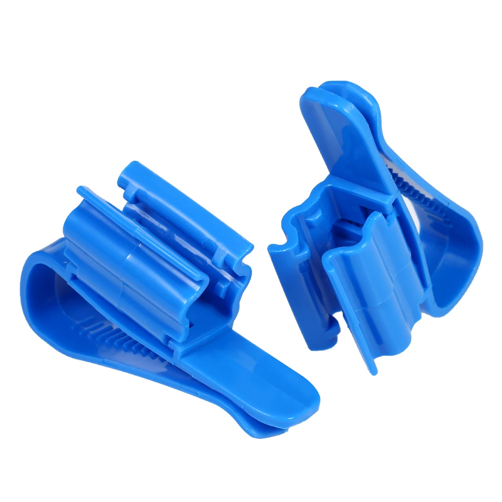 2 шт. держатель для шланга синий пластик регулируемый Аквариум очистки фильтрации ведро монтажный зажим для 8-16 мм водопровод