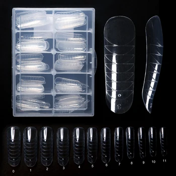 

MODELONES 120Pcs/Set Quick Building Led Gel Mold False Nail Tips Nail Art UV Builder Gel Fake Nails Manicure Extension Kit