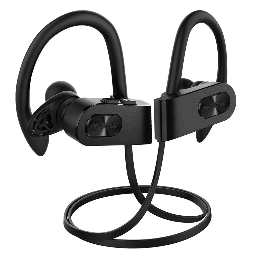 Black Earphone Mpow Пламя 2 Bluetooth 5,0 наушники IPX7 водонепроницаемые беспроводные наушники с 13 часами воспроизведения шумоподавления микрофон спортивные наушники - Цвет: Black Earphone
