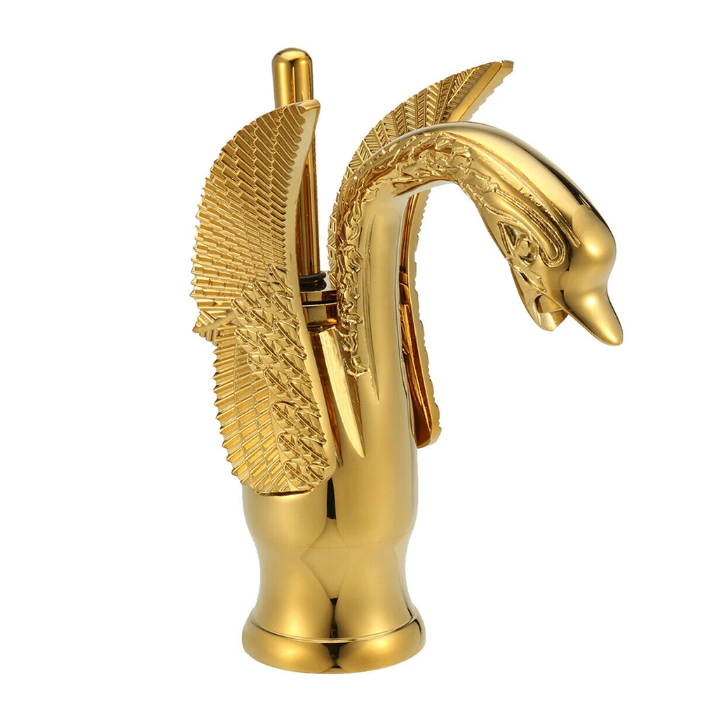 

Cold Hot Water Bathroom Home Brass Sink Basin Faucet Single Lever Mixer Tap Swivel Rotation Washbasin Modern Bidet Retro Swan