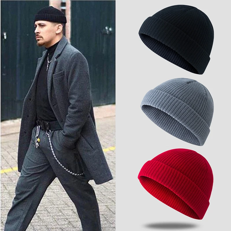 HOT Vintage Men Knitted Hat Beanie 
