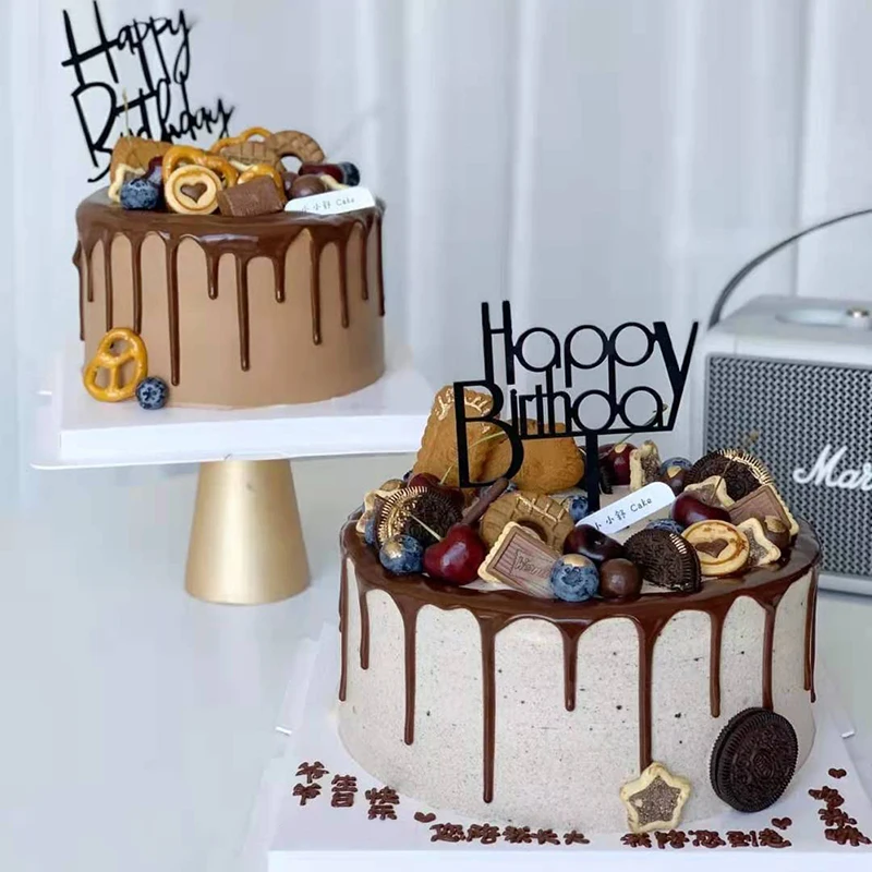 Décoration de gâteau pour joyeux anniversaire Jolie décoration de gâteau  amusante en acrylique pour joyeux anniversaire Mignonne Fabriqué sur  commande par un fabricant australien de décorations de gâteaux -  France