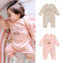 Children Baby Cotton Autumn Bodysuits Long Sleeve Cute Cartoon Girls Boys Jumpsuits Hot Sale Kids Playsuits