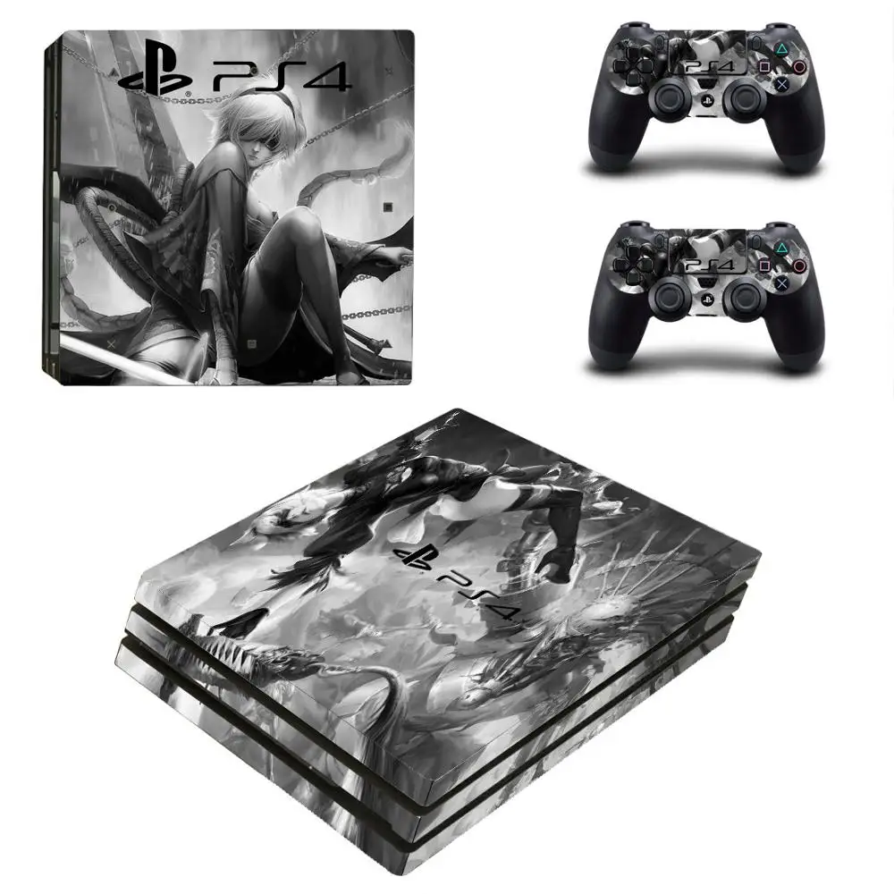 NieR Automata PS4 Pro наклейка на кожу Виниловая для Sony Playstation 4 консоль и 2 контроллера