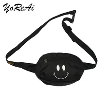 

Women Waist Bag Smile Waterproof Cute pack Purse Casual Large Phone Belt Bag Pouch Travel Phone Bag Fanny Banana Bag Hip Pockets