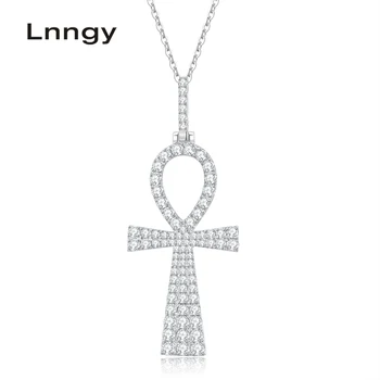 

Lnngy 18K Gold Natural Diamond Cross Pendant 18K White Gold/Yellow Gold/Rose Gold Diamond Pendant Jewelry Separate Pendant