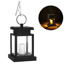 Водонепроницаемый светодиодный светильник на солнечной батарее, подвесной светильник, лампа-Свеча для украшения сада, LB