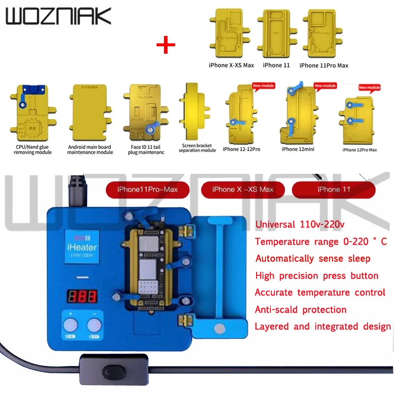 Jc Iheater For Iphone 12 12 Pro X Xs Xsmax Mainboard Stratified Heating  Table Accurate Rapid Separation Disassembly Platform - Hand Tool Sets -  AliExpress