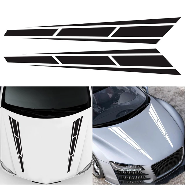 2 stücke Auto Aufkleber Racing Sport Streifen 4,5 ''x 31,5'' Abdeckung  Vinyl Decals Grafiken Lkw Motorhaube Aufkleber Schwarz /weiß/Gelb/Rot -  AliExpress