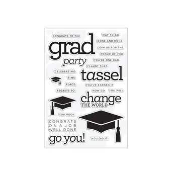 

2020 New Metal Cutting Dies and Clear Stamps Scrapbooking For Paper Making Graduation Party Embossing Backgrounds Card Craft Set