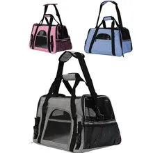 Переносная сумка для собак, портативный рюкзак для домашних животных, переноска для кошек, сумочка, исходящая маленькая дорожная сумка для собак, мягкая боковая воздухопроницаемая переноска для питомцев для кошек