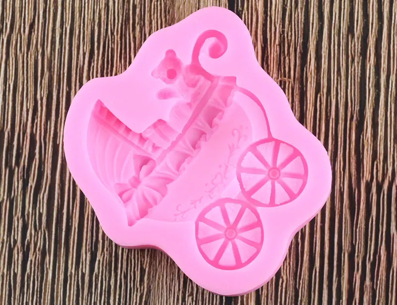 Sugarcraft детская коляска Силиконовые формы ручной работы Детский праздничный торт с фонданом инструменты для украшения полимерной глины конфеты шоколадные формы