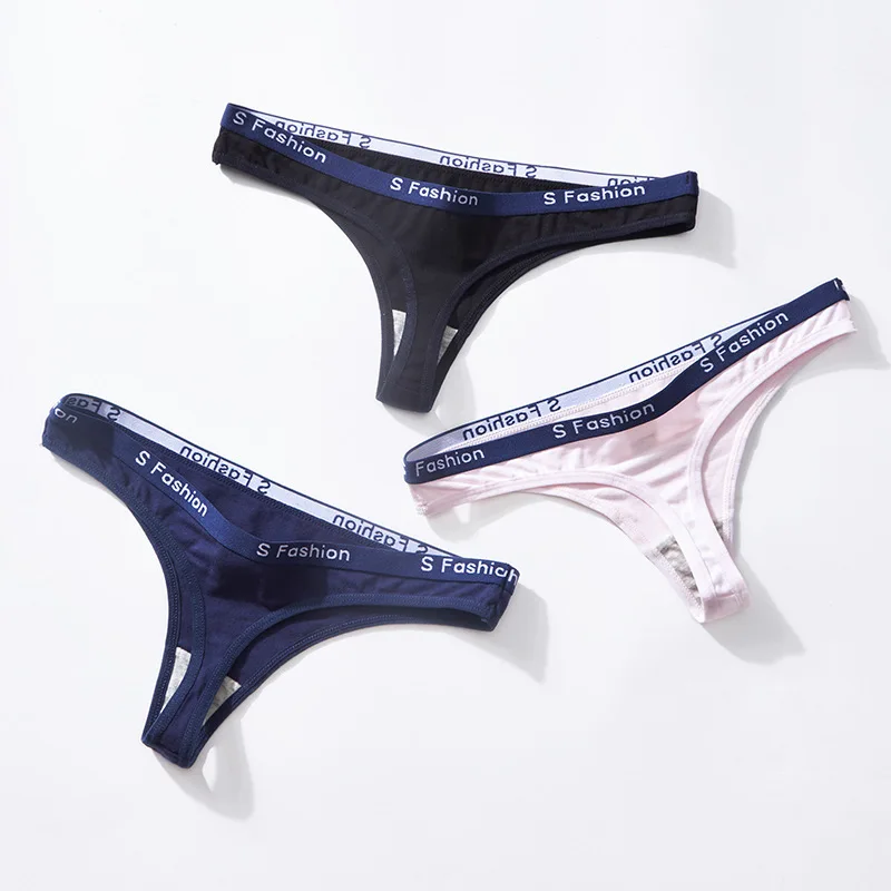 

2019 Women's Sports Cotton Panties G-Strings Seamless Thong Panties String Underwear Women Briefs Low-Rise Sexy Lingerie Pants