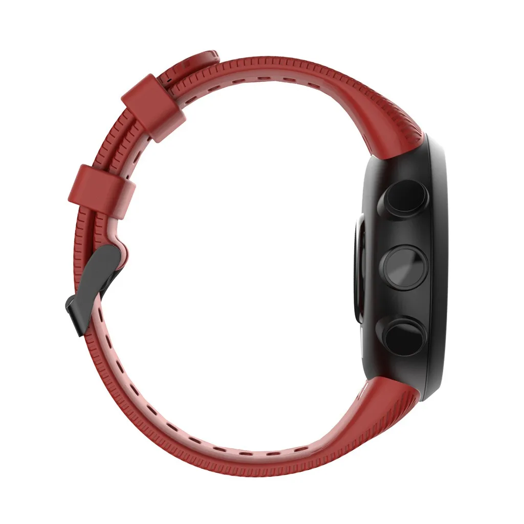 Ouhaobin мягкий сменный силиконовый ремень для Garmin Forerunner 45S умный Браслет 18 мм ремешок черный серебристый Пряжка 913#2