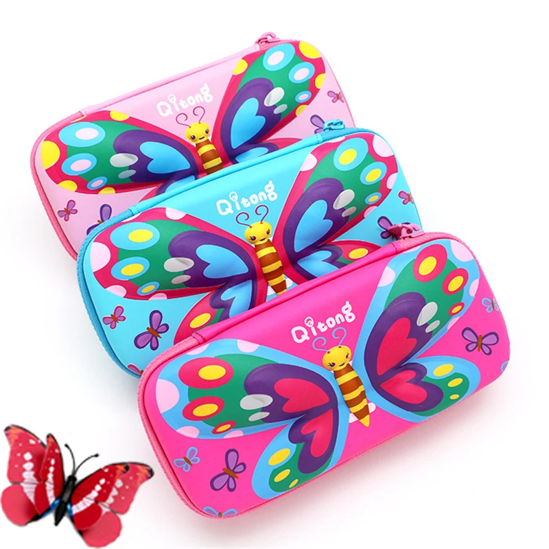 

3D Kawaii Butterfly Pencil Case Cute Pencilcase Box Bag for Girls Big Capacity Stationery School Supplies Back to School Gift