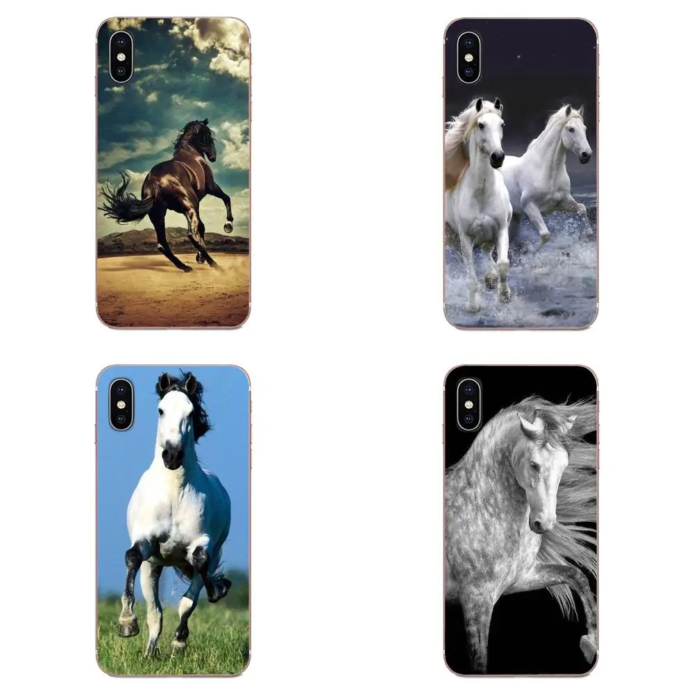 Чехол из ТПУ с принтом бегущая лошадь для Apple iPhone 4 4S 5 5C 5S SE 6 6S 7 8 11 Plus Pro X XS Max XR |