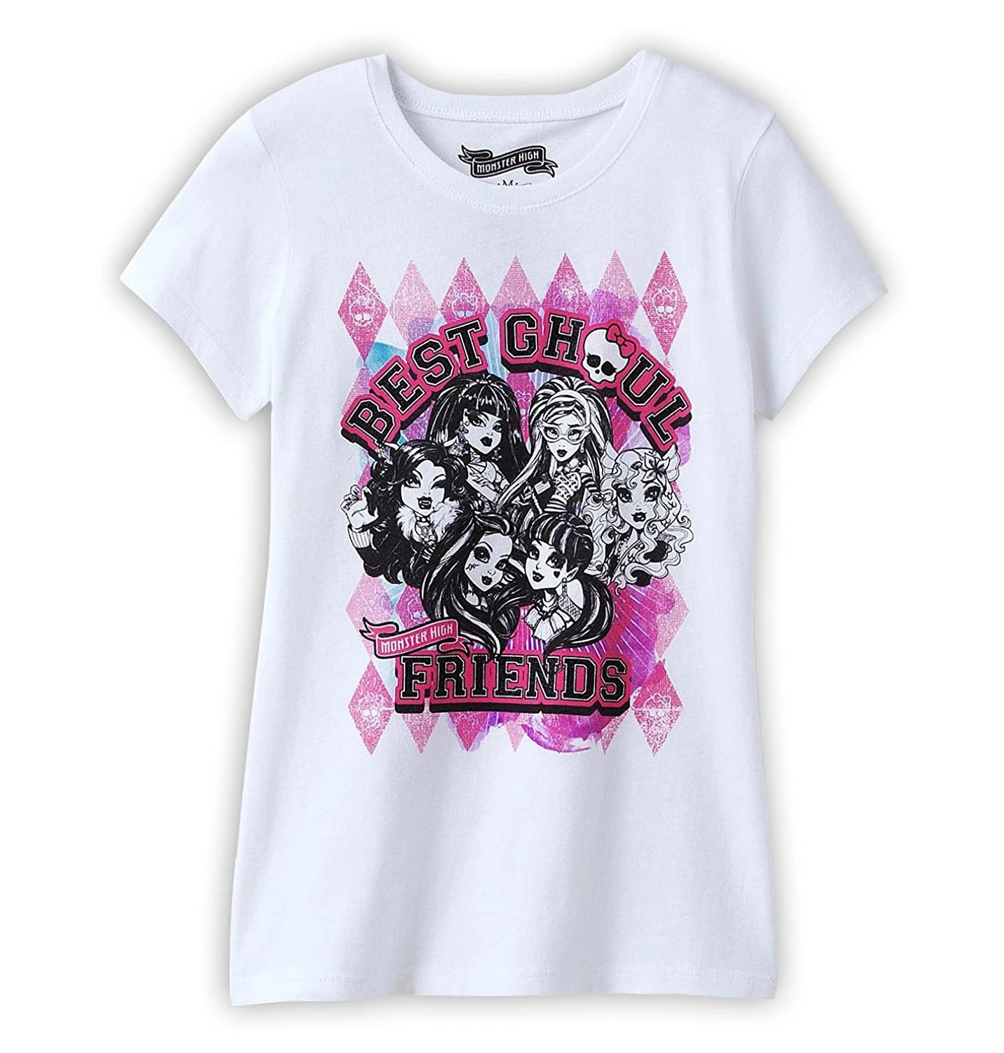 T-shirt Monster High pour filles, Argyle, Best Ghoul Friends