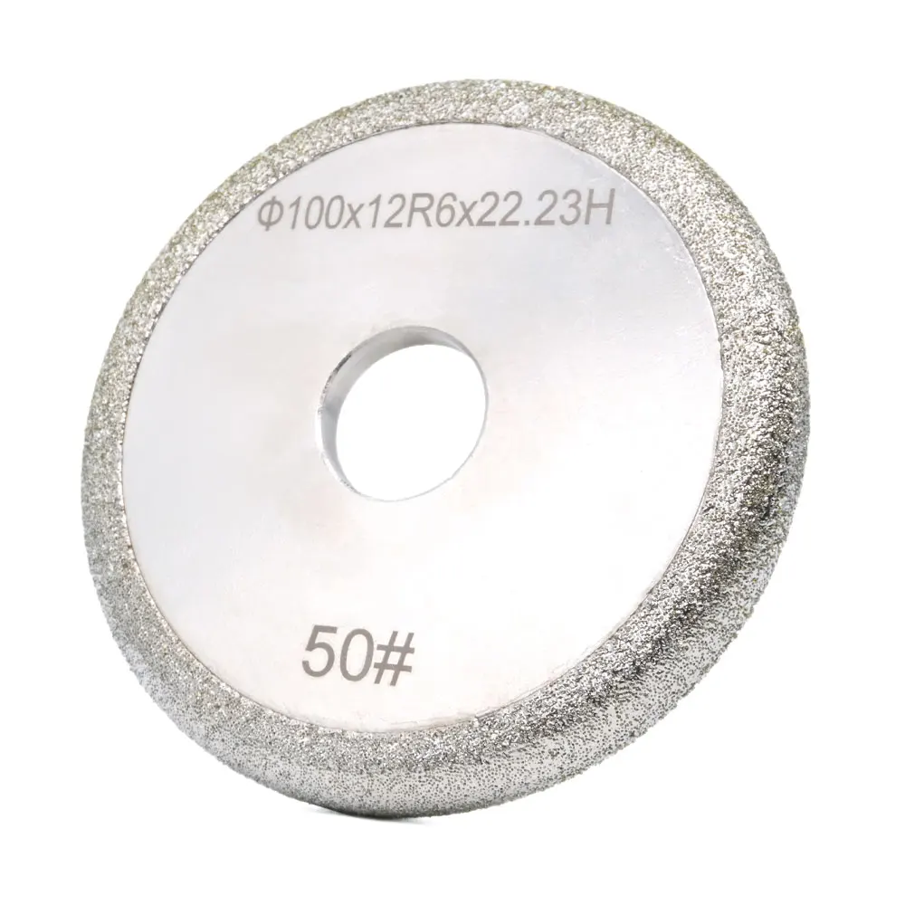 

1 Piece 4 Inch 100mm Diamond Fluting Wheel R6 Electroplated Grinding Wheel For Grooving Sink Countertops Grit 50#