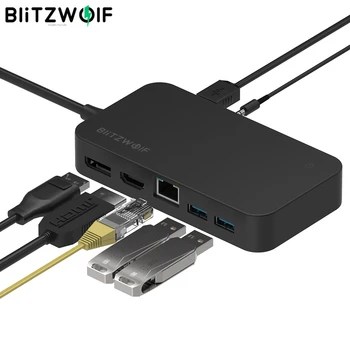 

BlitzWolf BW-TH7 7 in 1 Surface Docking Hub with USB3.0/USB2.0 DC5V IN RJ45 Gigabit Ethernet DP HD Port Adapter for Surface Pro