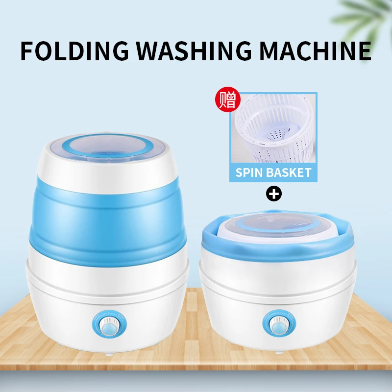 Small Folding Portable Washing Machine Home Dormitory Underwear Baby  Clothes UV Antibacterial Purification Mini Laundry Machine - AliExpress