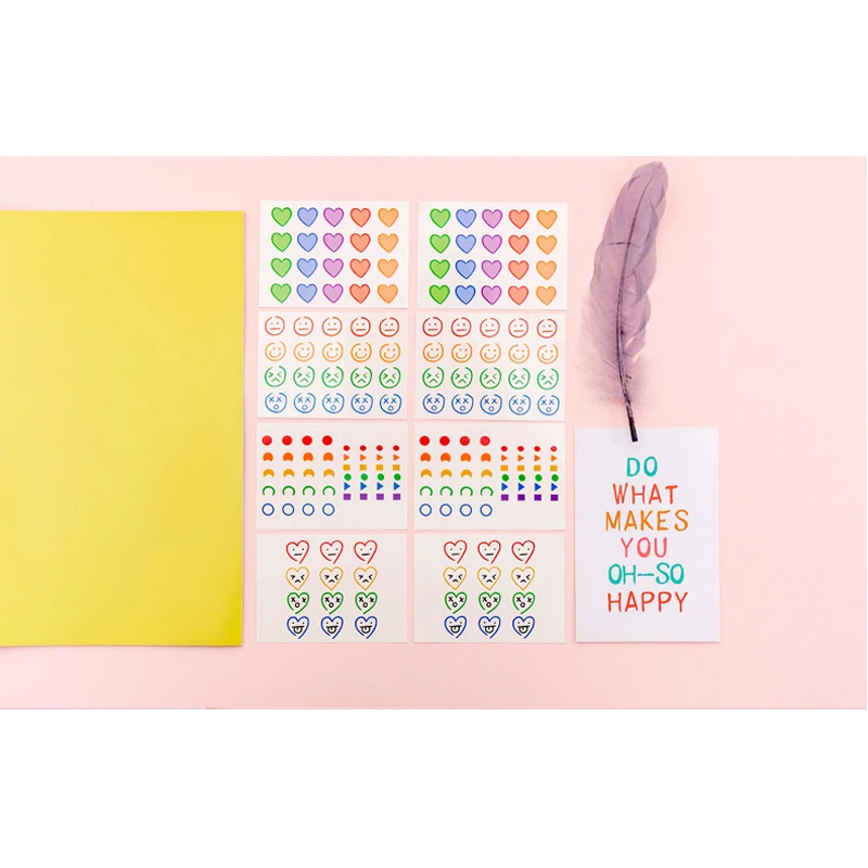 50 пакетов Kawaii emjoy smiley тату-наклейки для лица мини клевый стикер Скрапбукинг индивидуальная наклейка s запеченная с любовью