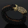 Nordic Viking bear paw odin rune paracord bracelet - stainless steel with valknut gift bag ► Photo 3/6