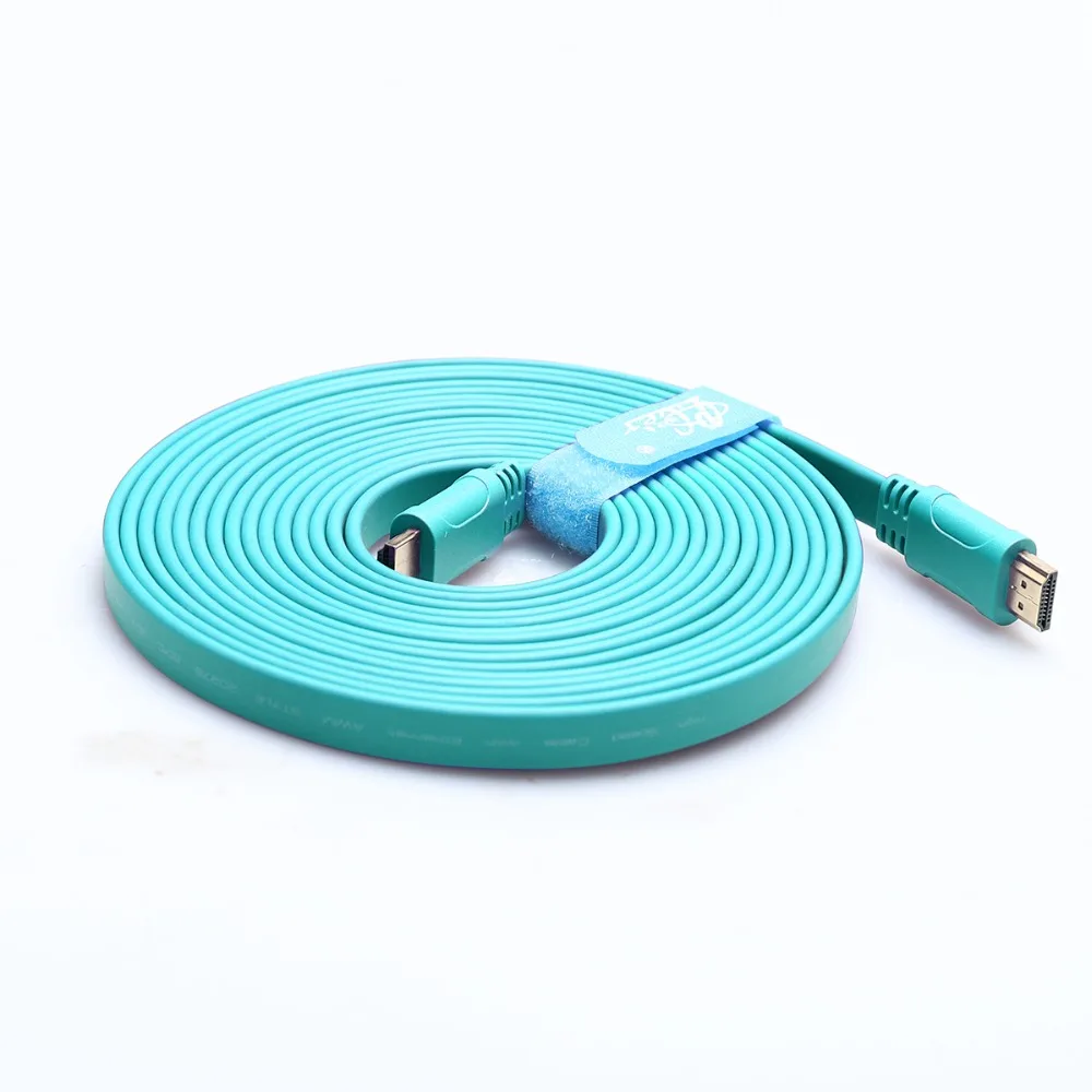 Плоский HDMI кабель 1 4 2 0 V бескислородная медь 4K * 2K 3D изображение шнур Ультра HD 3840*2160