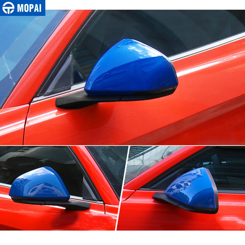 MOPAI зеркальные Чехлы для автомобиля, внешнее боковое зеркало заднего вида, декоративное покрытие, АБС наклейки для Ford Mustang