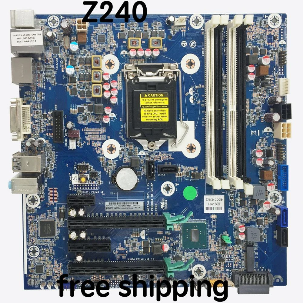 new pc motherboard 837344-001 For HP Z240 Tower  Desktop Motherboard 795000-001 837344-601 Mainboard 100%tested fully work latest computer motherboard