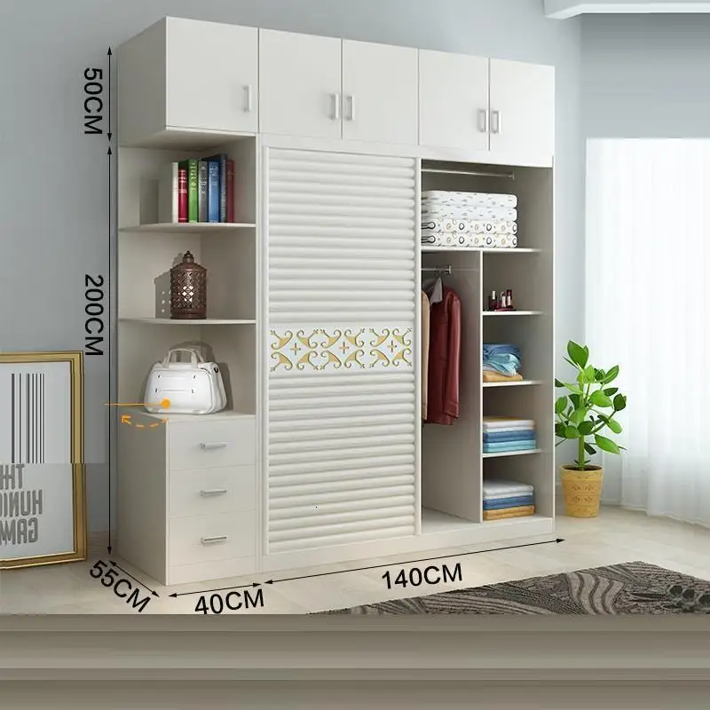 MODEL R Meuble Rangement Gardrop домашний Garderobe Roupeiro Yatak Odasi мобильный шкаф Mueble De Dormitorio мебель для спальни шкаф - Цвет: MODEL R