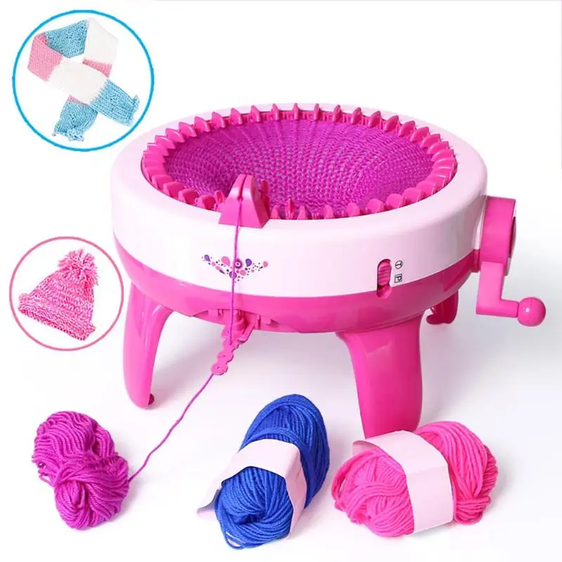 

Children DIY Creative Bib Star Cylinder Weaving Machine 22 Needle Cylinder Knitting Machine Weaving Wool Machine Role Play Toy