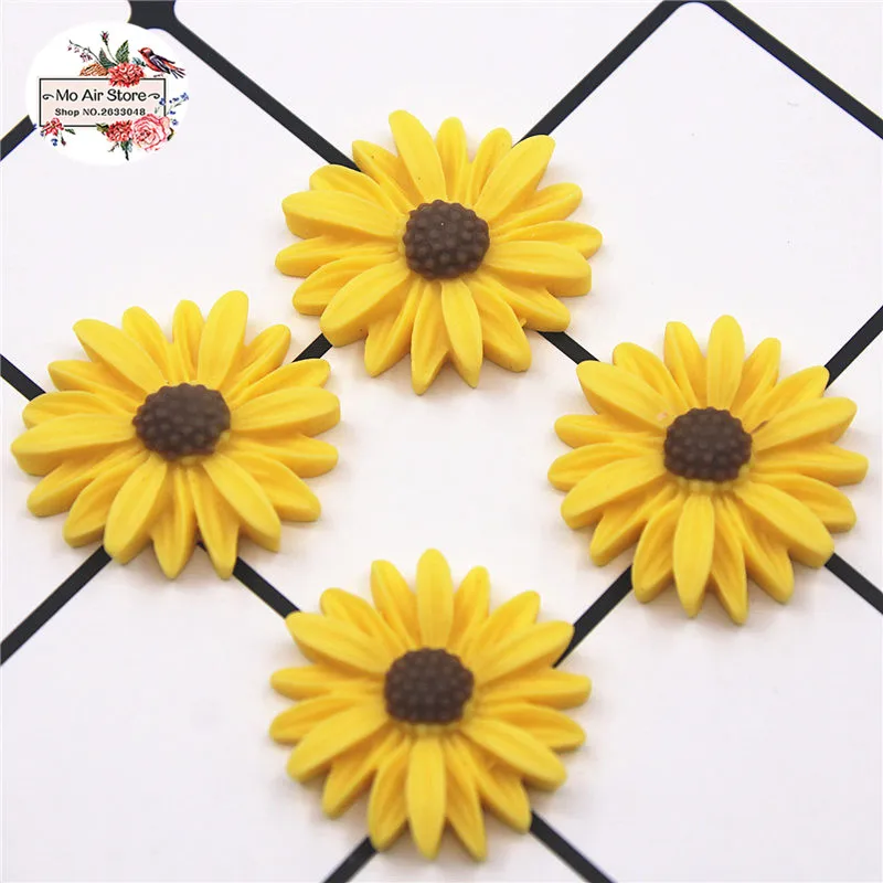 Mixed Color daisy flower resin flatback cabochon DIY jewelry/phone decoration Art Accessories No Hole 20pcs