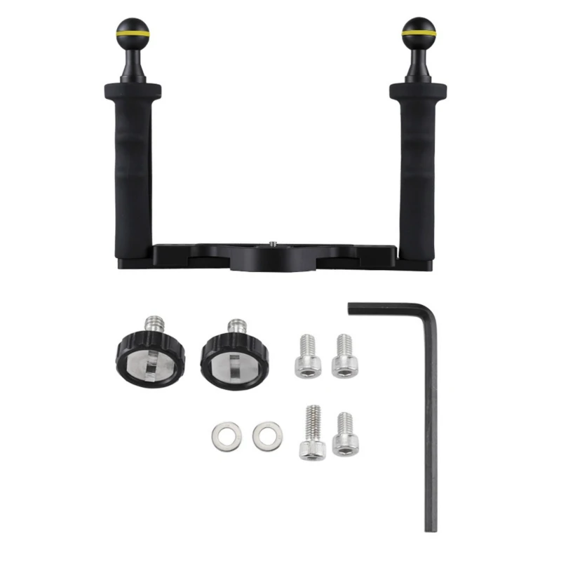  Dual Handle Aluminium Tray Stabilizer For Underwater Camera Housings For GoPro DSLR Smartphones Und