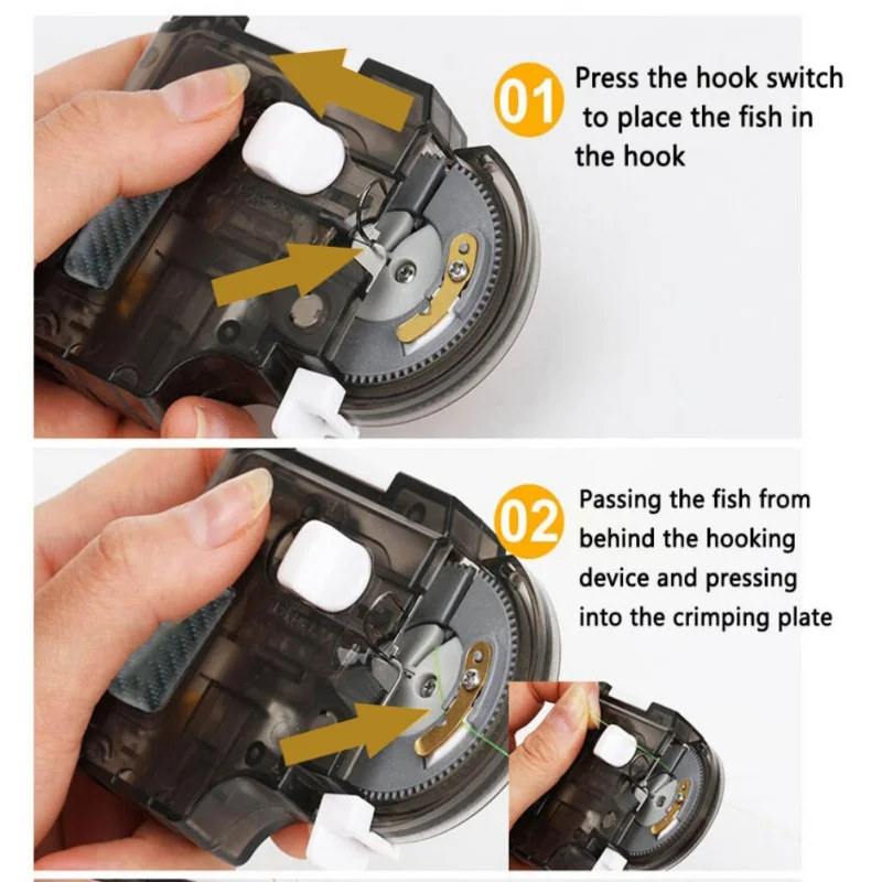 Портативный Электрический автоматический рыболовный крючок с завязывающимся узлом, инструмент для быстрой рыбалки, крючки, устройство для завязывания лески, рыболовные аксессуары