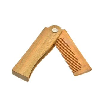 

Wood Folding Comb Set Mini Pocket Comb Beard Care Styling Tool for Men's Women Hair Combs