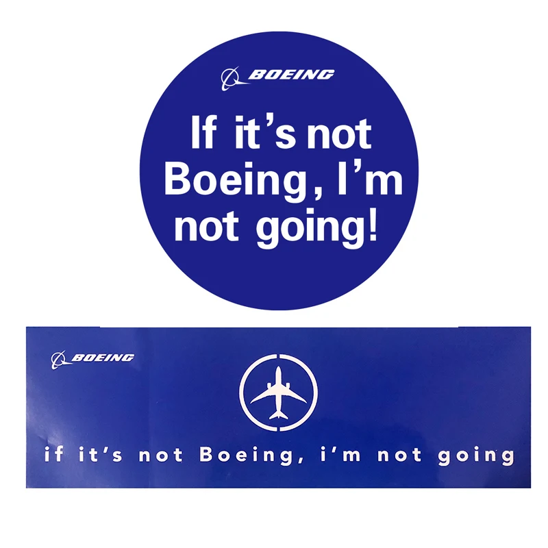 5 шт. Boeing плакат круглый/прямоугольник стикер водонепроницаемый для автомобиля Мотоцикл багаж сумка для любитель авиации пилот полета команды