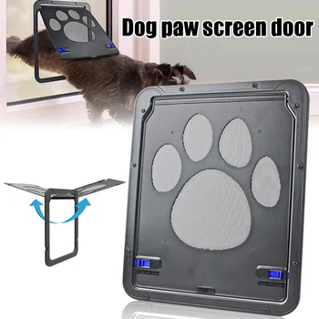 

Pet Anti-Scratching Door Self-Closing Lockable Anti-bite for Cat Dog Home UD88