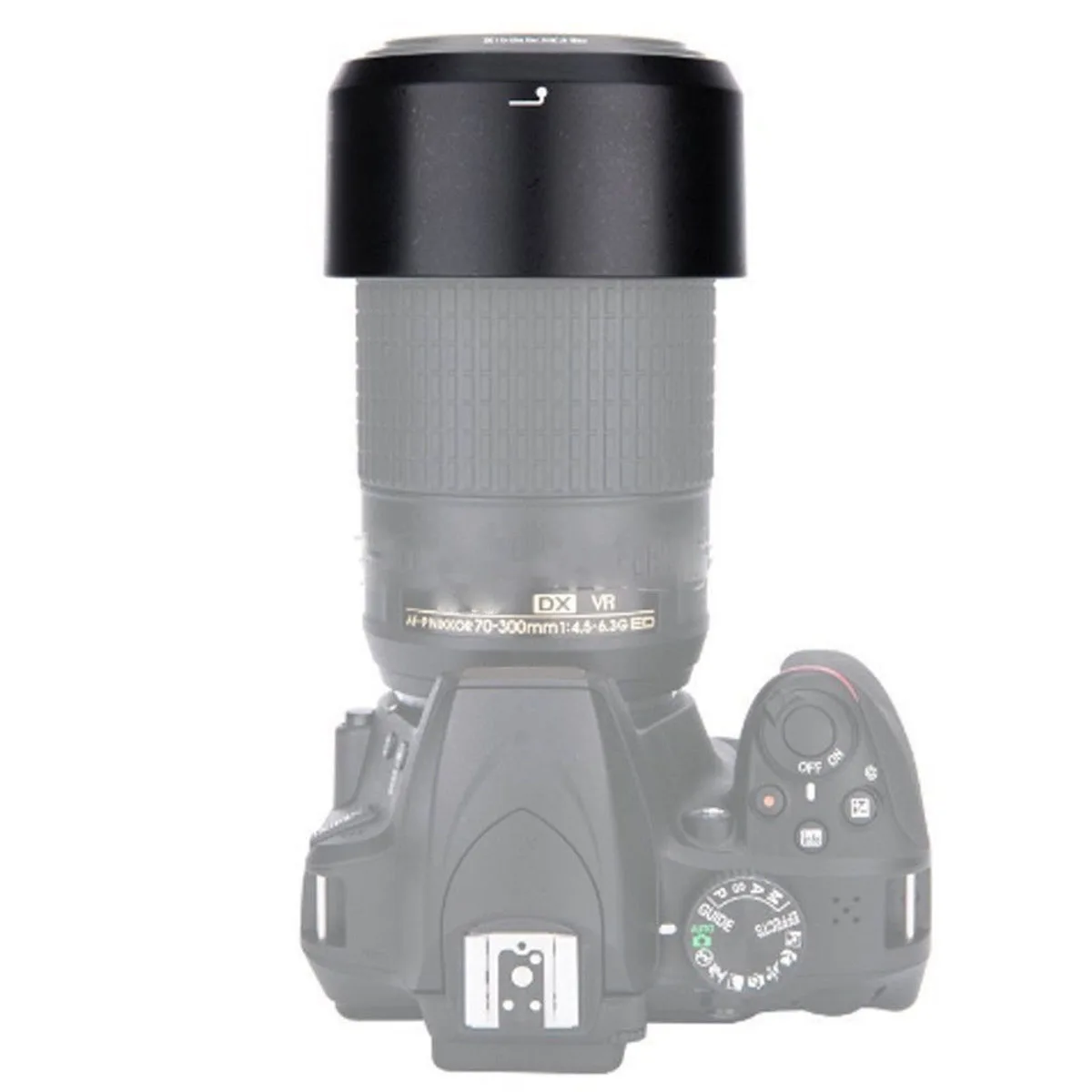Бленда объектива камеры для Nikon AF-P DX NIKKOR 70-300 мм f/4,5-6,3G ED/VR Black HB-77 Professional