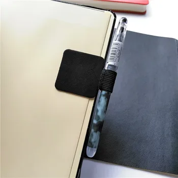 

1pcs Self-adhesive Pen Holder Leather Pen Clip for Notebook Journals Clipboards stationery organizer