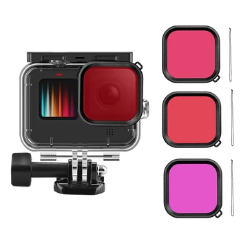 

Sports Camera Underwater Protective Shell 45m Screen Underwater Diving Protective Cover Waterproof Case for Gopro Hero 9