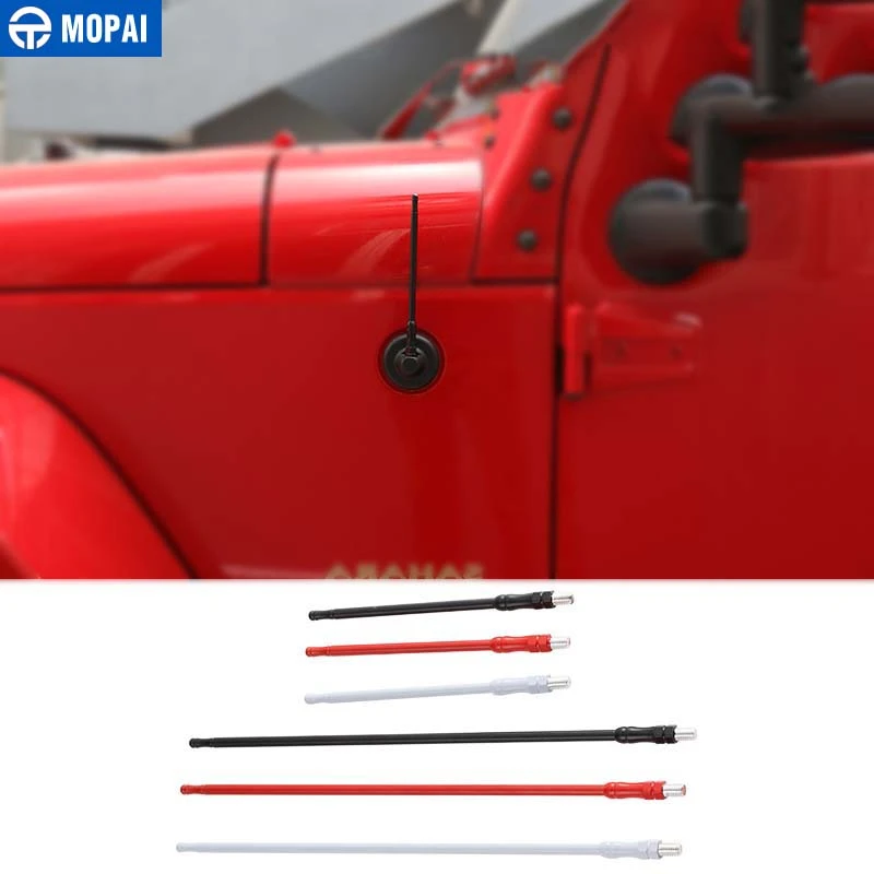 

MOPAI Aerials For Jeep Wrangler Accessories 17cm 33cm Universial Replacement Metal Radio Antenna for Wrangler JL JK 2007-2019
