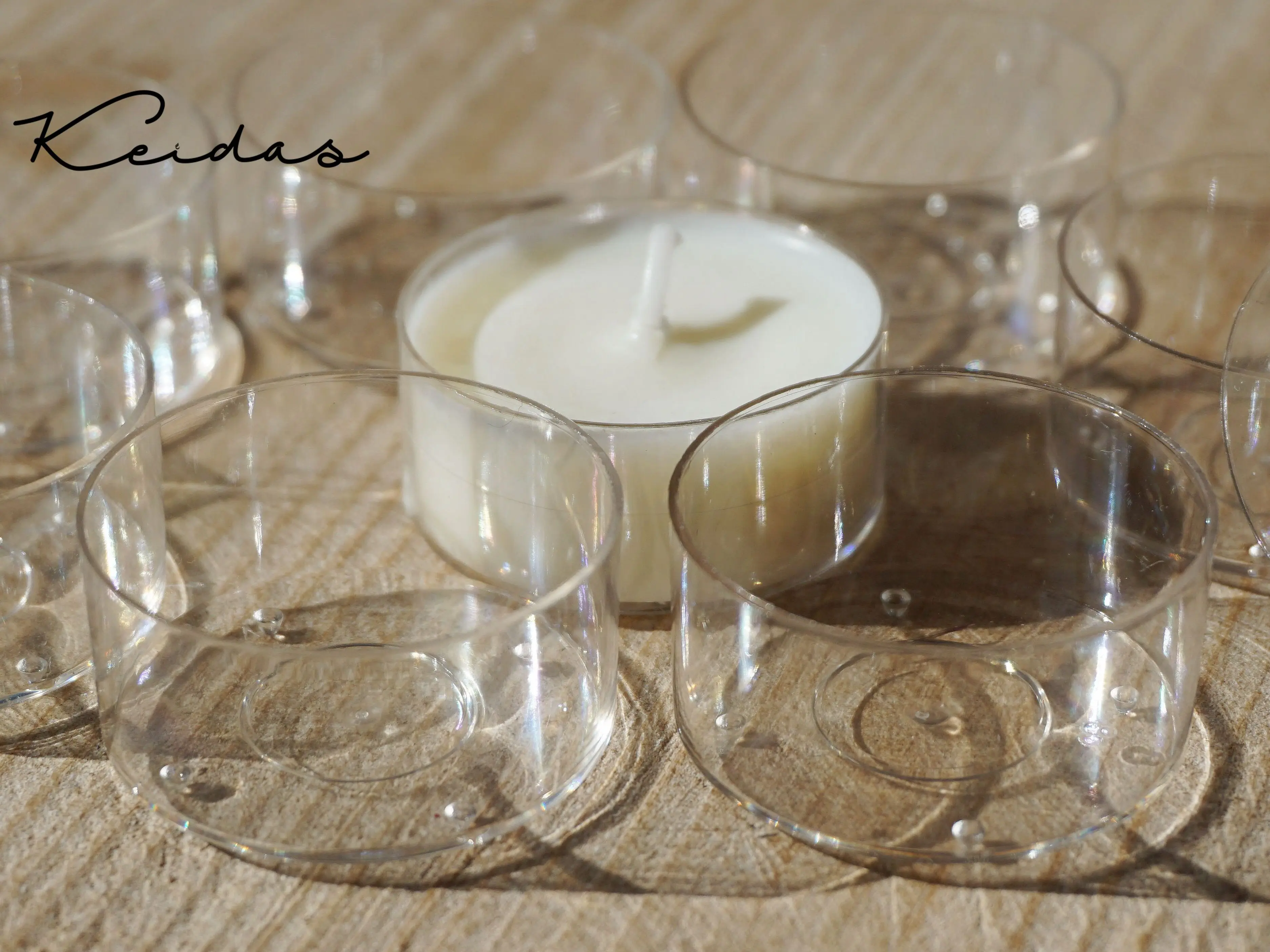 Wholesale 50pcs T16 Transparent Round Shape Plastic Candle Containers for Holiday Decoration DIY Candle Making