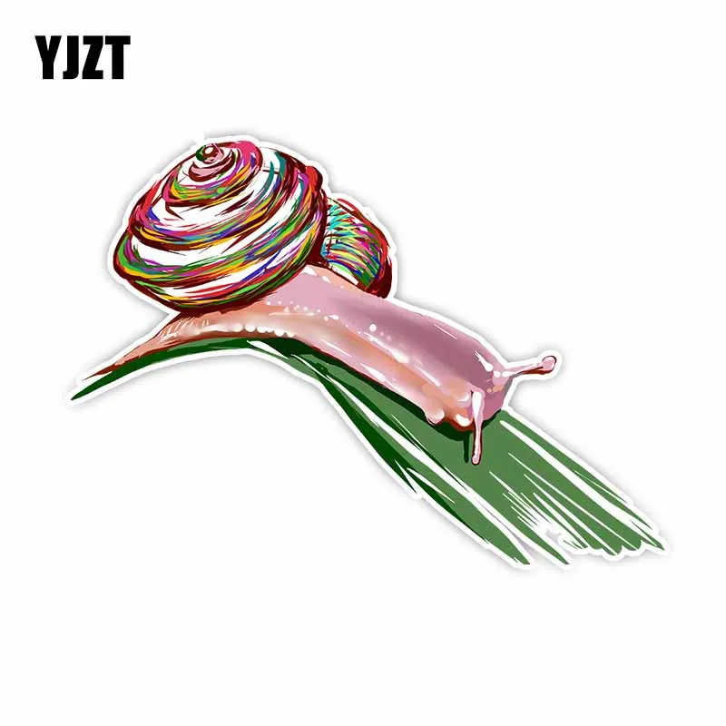 

YJZT 11.7CM*16.5CM For Animal Colored Snail Decal PVC Car Sticker C29-0876