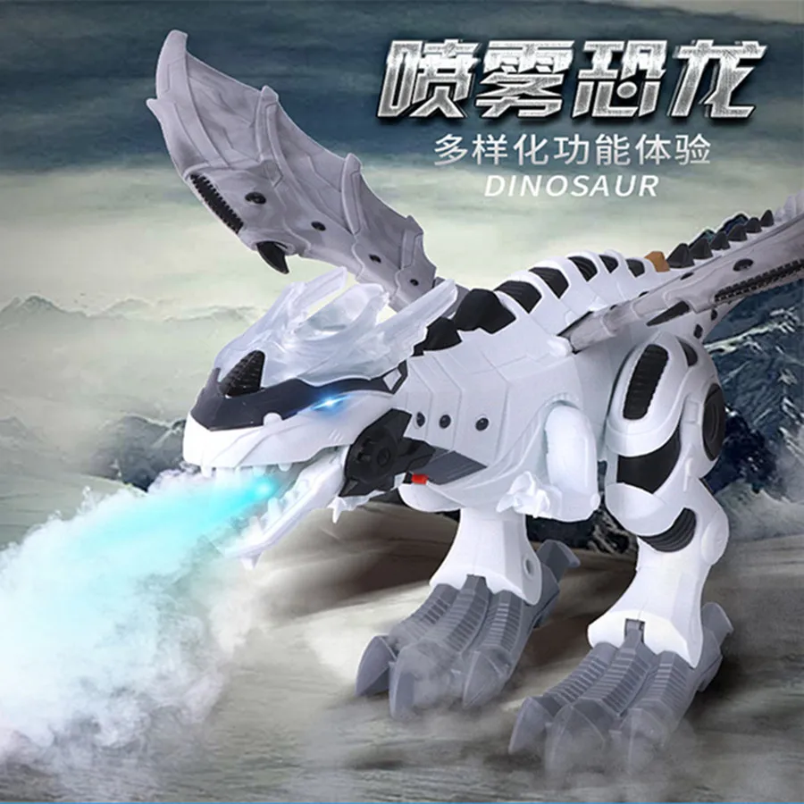 

Rong kai 6818 Machinery Spray Dinosaur Electric Light Spitfire Machinery War Dragon Simulated Dinosaur Models