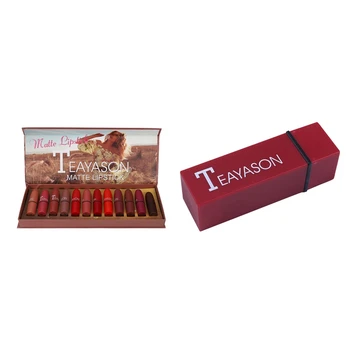 

Teayason 2 Set Ultra Matte Velvet Lipstick Set Waterproof 24H Lasting Moisturizer Lipstick - Bullet-Head & Square Tube