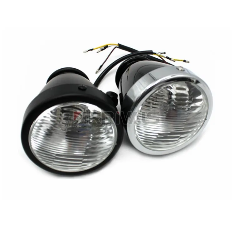 12V универсальный высокое качество мотоцикл светодиодный фары передние противотуманные фары дальнего света черный чехол