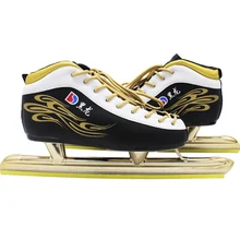 Новинка года; зимняя обувь для взрослых и подростков из искусственной кожи; профессиональная теплая обувь для катания на коньках со льдом; удобная 7 видов стилей для начинающих