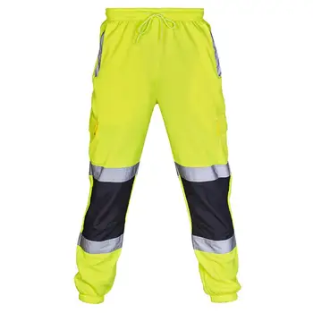 

2020 Men Reflective Strips Beamed Trousers Drawstring Cargo Pants Strips Beamed Trousers Drawstring Cargo Pants Men Reflective