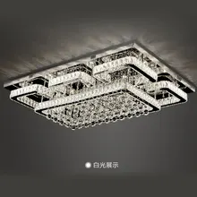 Современный светодиодный хрустальный светильник для гостиной, кухни, ресторана, потолочная лампа прямоугольные светильники, освещение